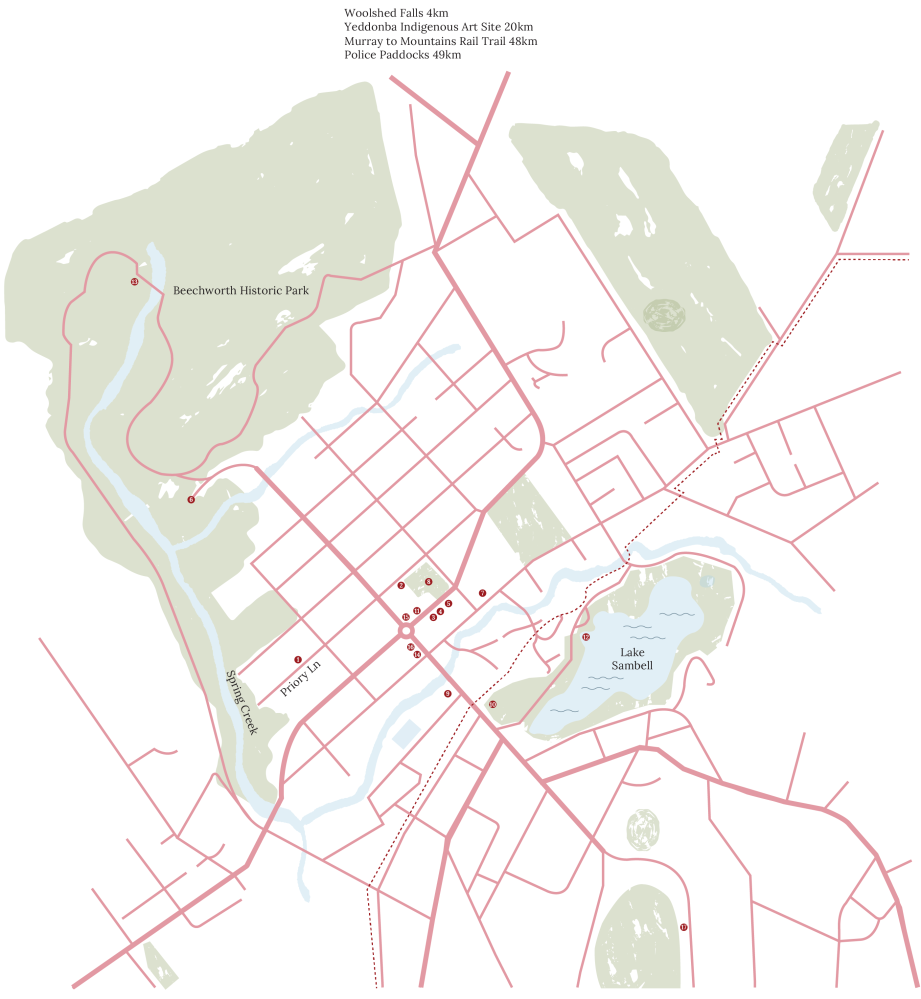 Map of Beechworth